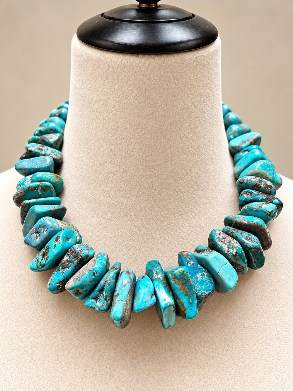 Sky Horse Turquoise Chunky Statement Necklace | Native American Made | 356g